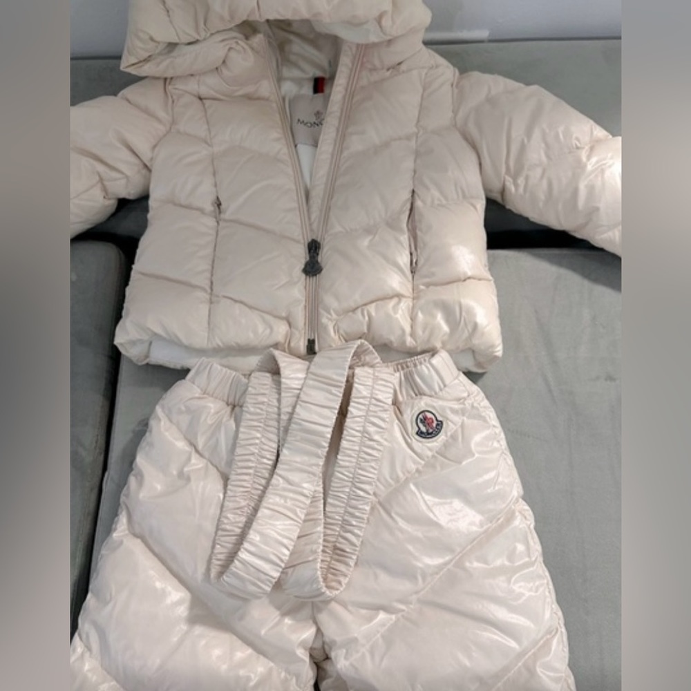 Authentic Moncler Snow suit top and bottom great condition.